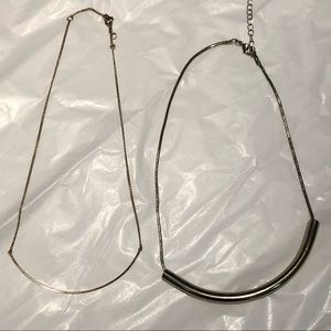 Gold bar necklaces (2)